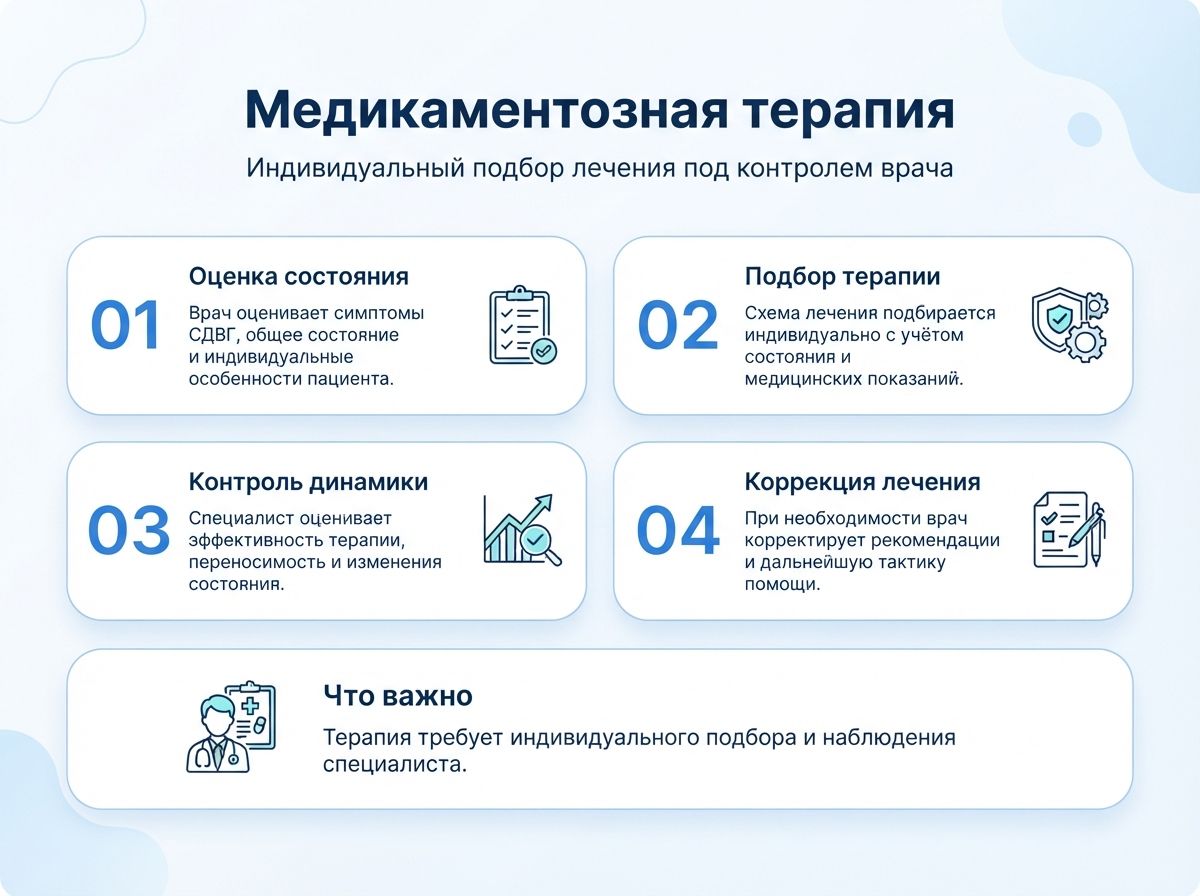 Лечение СДВГ в Костомукше у детей и взрослыхинфографика